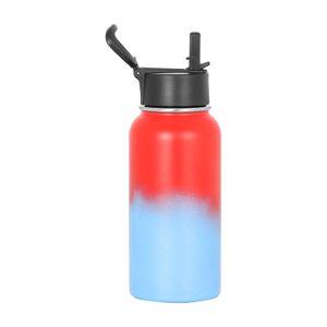 1000ml Sport Flask Wide Mouth Pot Insulated Stainless Steel Water Bottle With Straw Lid Thermos Flask