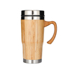 Factory Supply Custom Double Wall Stainless Steel Liner Bamboo Thermos Coffee Vacuum Flask with Tea Infuser Bamboo Flask